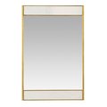 Aspire Home Accents Aspire Home Accents 7678 Lina Modern Wall Mirror; Gold with Marble 7678